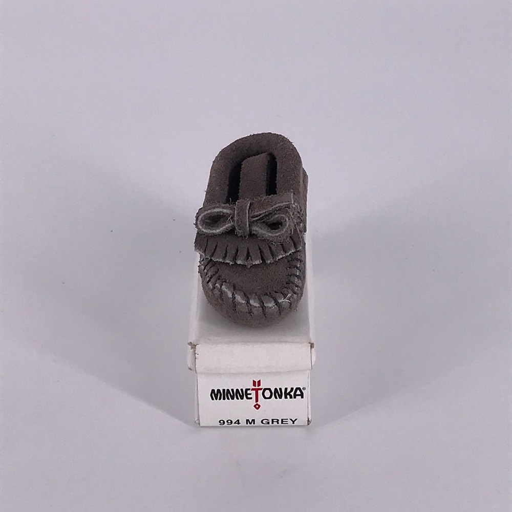 Minnetonka-Mini Moc Key Ring in Grey